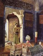 Osman Hamdy Bey Old Man before Children's Tombs Sweden oil painting artist